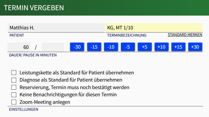 Terminbezeichnung in Lemniscus